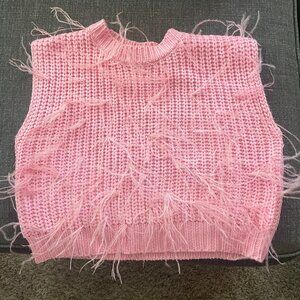 Girly & Pink Feathery Tank Top